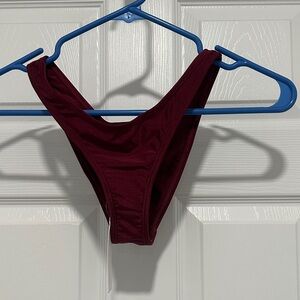 Elegant Burgundy Bikini Bottom